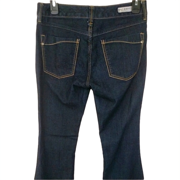 Express Dark Wash Flare Jeans Size 4 - Picture 2 of 6